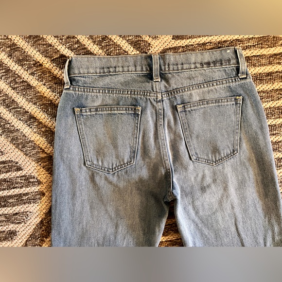 CURRENT/ELLIOTT Sz 26 Medium Blue Wide Leg Frayed Hem Jeans Orig $198 - Picture 7 of 9